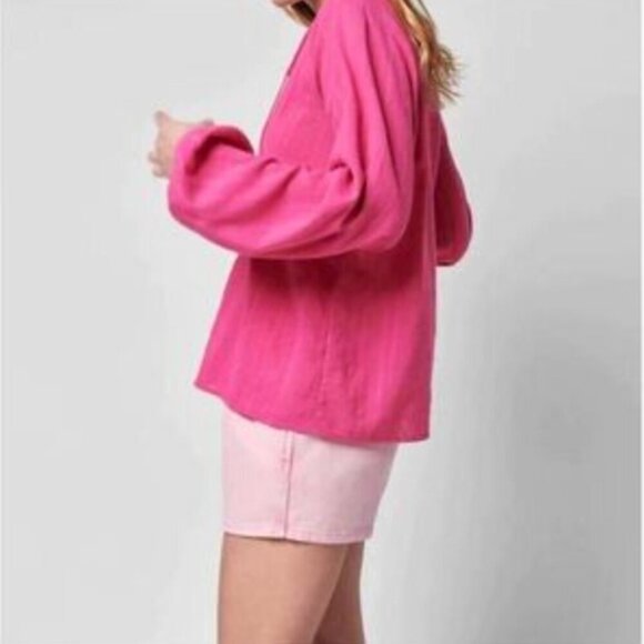 Faherty Celina Organic Cotton Top French Rose Size S NWT - Picture 4 of 12